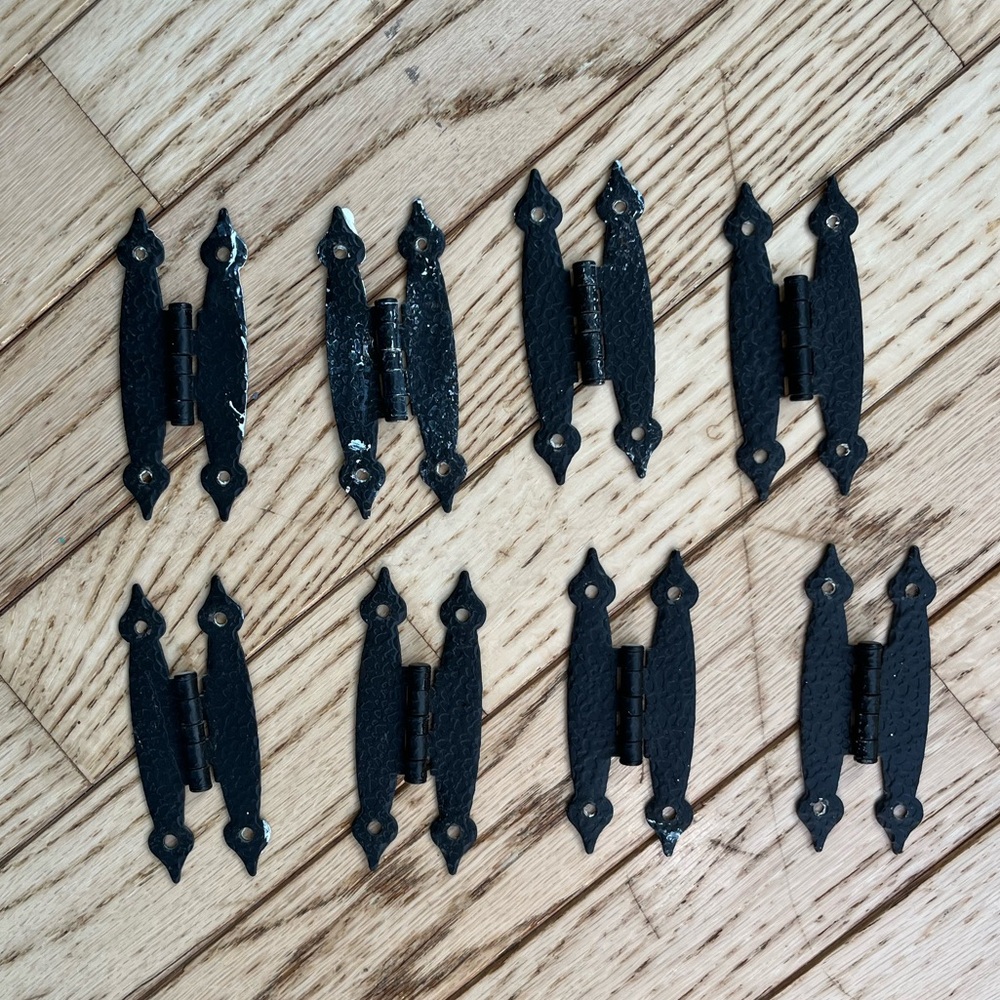 VINTAGE/ANTIQUE Black Decorative Hinges Set